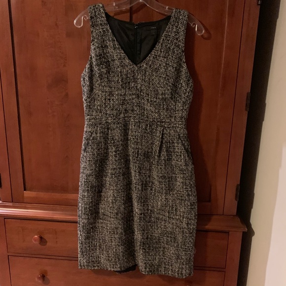 JCrew Sleeveless Shift Dress Pepper Tweed - Picture 3 of 7